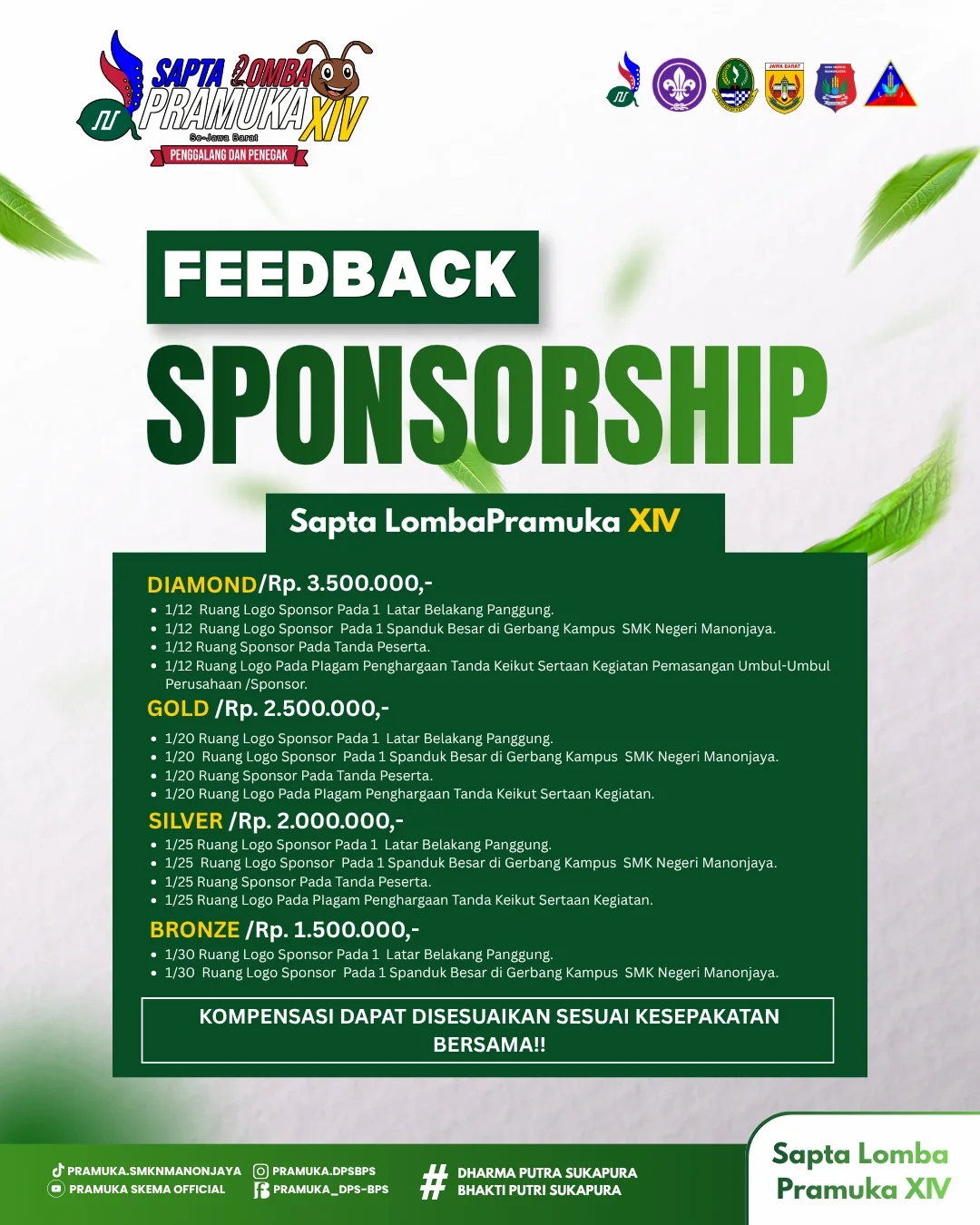 FEEDBACK SPONSORSHIP SAPTA LOMBA PRAMUKA XIV 2026!!